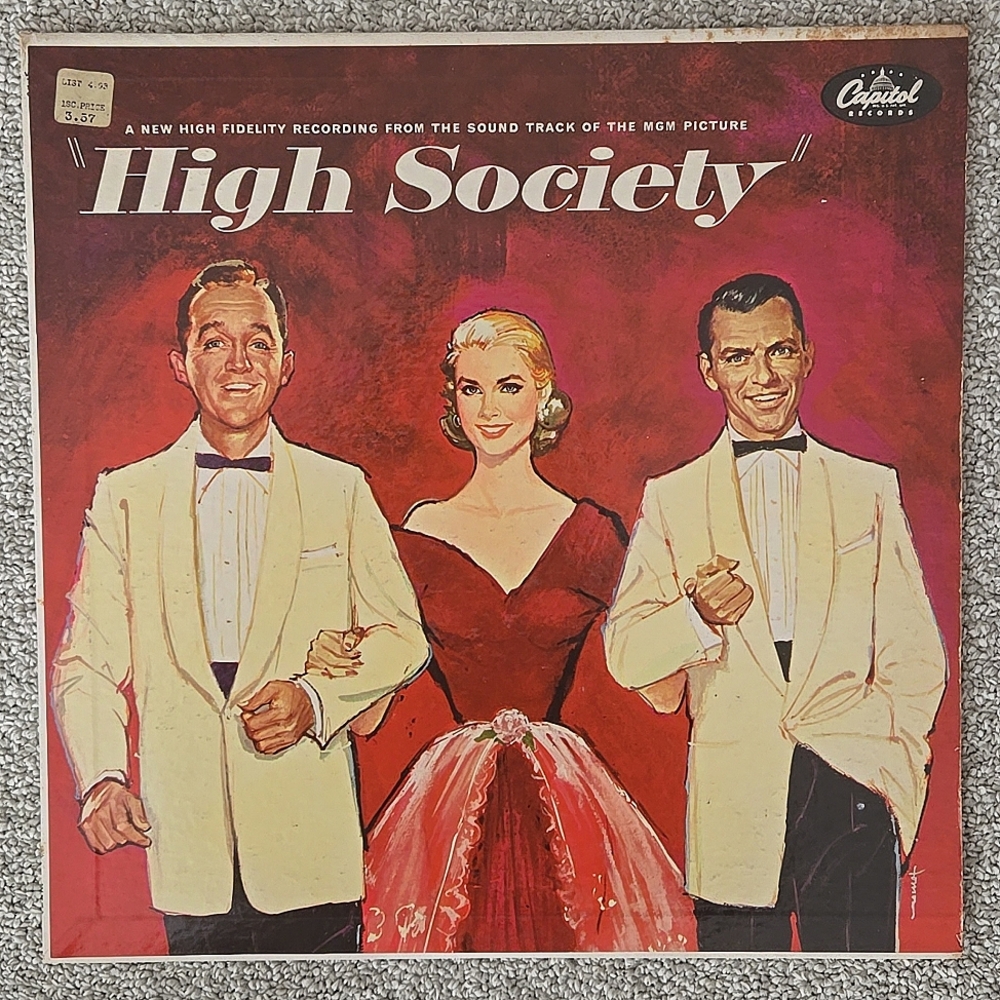 HIGH SOCIETY FRANK SINATRA FIRST PRESS VINYL LP 1956 BING CROSBY BLACK C…